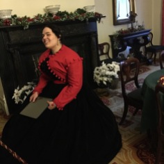 My recreation of Young Woman in a Red Jacket in an 1855 parlor