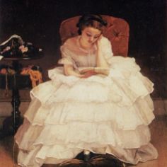 Another sheer that I like - Young Woman Reading (1856) - Alfred Stevens